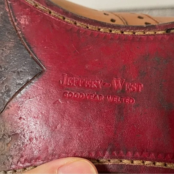 Jeffrey West Tan Chelsea Western Boots Size 9.5